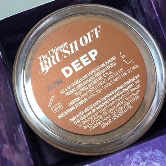 URBAN Decay The Ultimate Brush Off set & go Deep translucent loose powder New - Picture 2 of 6